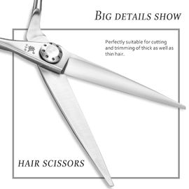 6.0 Inch Professional Barber Scissors Sharp Blade Tip Thin Cutter Head