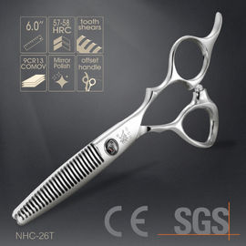 Professional Special Hairdressing Scissors , Cobalt Steel Scissors T Tooth Shape