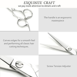 6.0 Inch Durable Left Handed Hair Scissors Precise Cutting High Sharpness